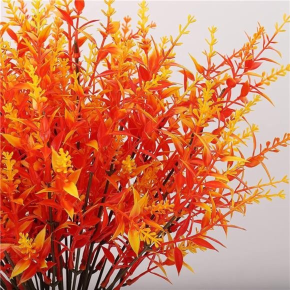 8 Bundles Artificial Flowers Outdoor UV Resistant Outdoors Fake Plants Plastic - Picture 6 of 6